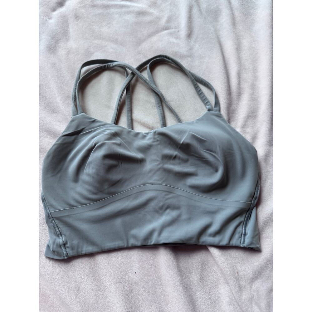 Lululemon Like A Cloud Bra Long Line Asphalt Grey In Size Xs